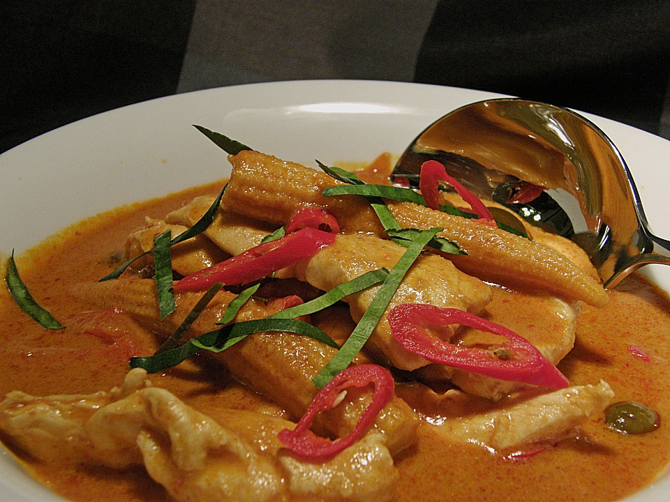 Rotes Thai - Curry mit Rind und Thai - Auberginen (Rezept mit Bild ...