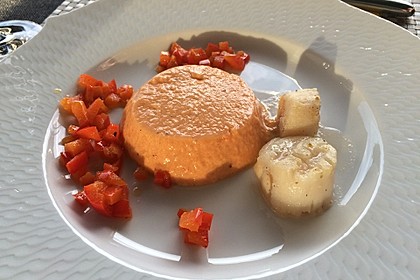 Panna cotta von der Paprika mit Jakobsmuscheln 5