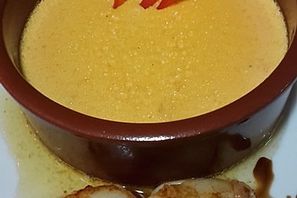 Panna cotta von der Paprika mit Jakobsmuscheln 3
