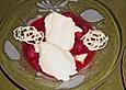 Sekt - Mousse mit marinierten Himbeeren