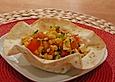 Mexikanischer  Salat in der Tortillaschale