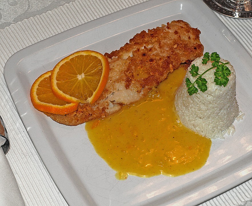 Lachsfilet mit Kokosreis an Orangensauce (Rezept mit Bild) | Chefkoch.de