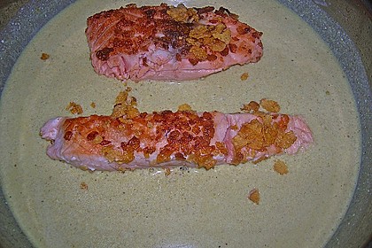 Lachsfilet mit Kokosreis an Orangensauce 2
