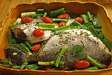 Dorade aus dem Backofen