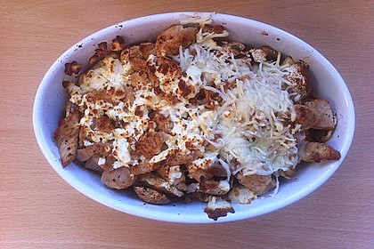 Champignon - Zucchini - Auflauf mit H&auml;hnchenbrust 6