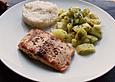 Lachs &agrave; la FeNics mit Gurkengem&uuml;se