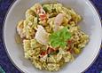 Exotisches Reisgericht mit Buttergem&uuml;se, Currypaste, Kokosmilch und Riesengarnelen