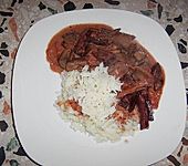 Kalbsleber mit Roter Bete und Zwiebeln (Bild)
