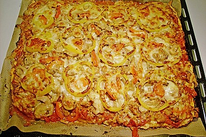 Hackfleischpizza mit Sweet Chilisauce for Springrolls 6