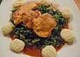 Piccata vom Lamm mit zitronigem Blattspinat