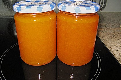 K&uuml;rbismarmelade mit &Auml;pfeln und Ingwer