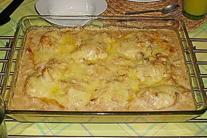 Putenschnitzel mit Champignonkruste &uuml;berbacken