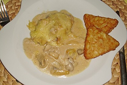 Putenschnitzel mit Champignonkruste &uuml;berbacken 1