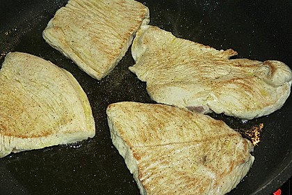 Putenschnitzel mit Champignonkruste &uuml;berbacken 14