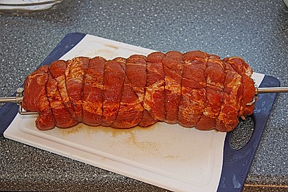 Spie&szlig;braten vom Holzkohlegrill