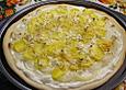 K&uuml;rbis - Flammkuchen mit Zwiebeln und Feta