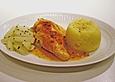H&uuml;hnerbrust mit Paprika - Frischk&auml;se - Scheiben &uuml;berbacken