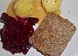 Rote Bete in Orangenso&szlig;e mit gebratenem Schichtk&auml;se oder Tofu
