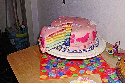 Regenbogentorte 70