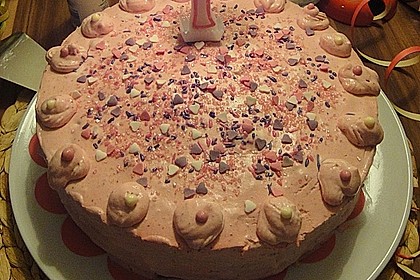 Erdbeer Sahne Torte mit Erdbeer Frischk&auml;se