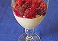 Himbeercreme mit wei&szlig;er Schokolade