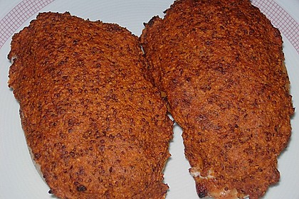 H&auml;hnchenbrust mit Senfkruste auf Salat 1