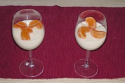 Quark - Pudding - Creme mit Mandarinen