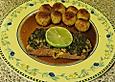 Lamm - R&uuml;ckensteaks mit Rosmarin - Gin - Sauce und Bratkartoffeln