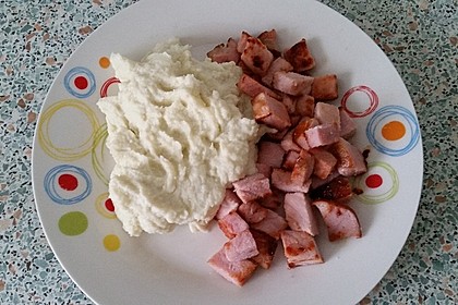 Blumenkohlpüree mit Kasseler 5
