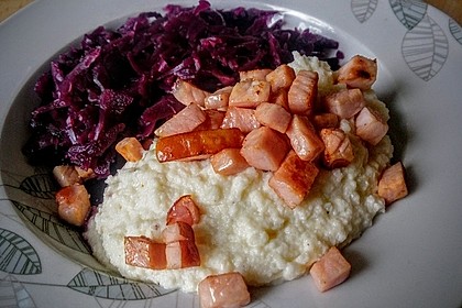 Blumenkohlpüree mit Kasseler 4