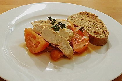 H&auml;hnchenfilet auf Tomatengem&uuml;se