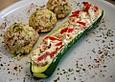 Gef&uuml;llte Zucchini mit Kr&auml;uterfrischk&auml;se