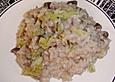 Wirsingrisotto mit braunen Champignons