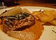 Salbei - Rehschnitzel in Gin - Rahmsauce