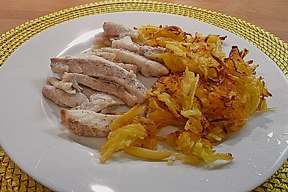 Fischstreifen mit Strohkartoffeln