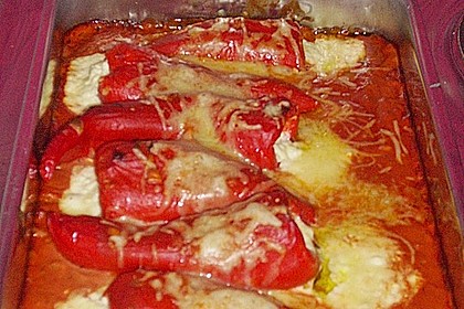 &Uuml;berbackene Spitzpaprika mit K&auml;sef&uuml;llung 5