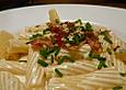 Tortiglioni in Gorgonzolasauce mit Sesam