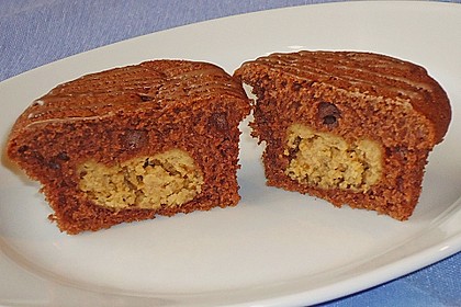 Schokoladen - Muffins mit Erdnussbutterkern 4
