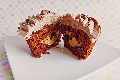 Schokoladen - Muffins mit Erdnussbutterkern 5
