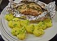 Roros Lachsfilets in Alufolie gebacken mit Herz - Butterkart&ouml;ffelchen