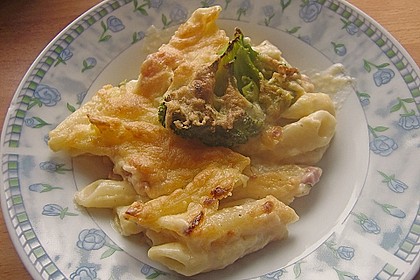 Nudel - Brokkoli - Auflauf mit Speck 1