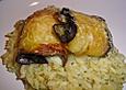 Auberginenr&ouml;llchen mit Schinken und K&auml;se