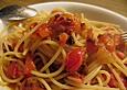 Nudeln mit Speck und getrockneten Tomaten