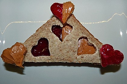Herzige Erdnussbutter - Sandwiches 3