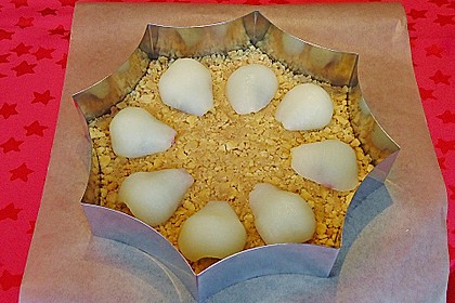 Winterliche  Schokoladen - Frischk&auml;setorte mit Birnen 2