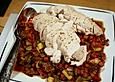 Ged&auml;mpftes H&auml;hnchen mit spritziger Gem&uuml;sesauce