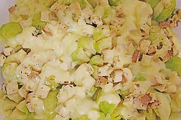 Überbackener Rosenkohl mit mariniertem Tofu