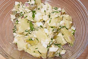 Kartoffelsalat mit Eier Kräuter Sauce