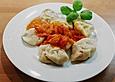 Ricotta - Tortellini mit Tomaten - Orangen - Sauce