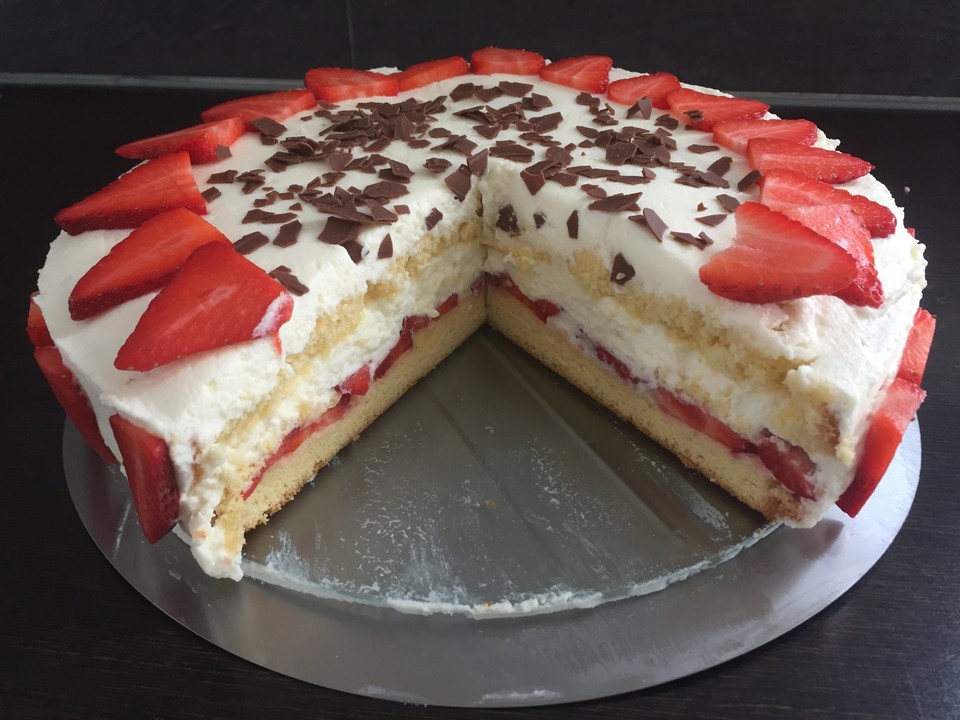 Erdbeer - Quark - Sahne - Torte (Rezept mit Bild) | Chefkoch.de